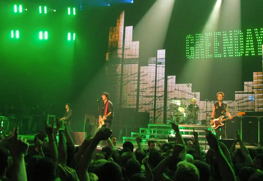 punk concert crowd stage