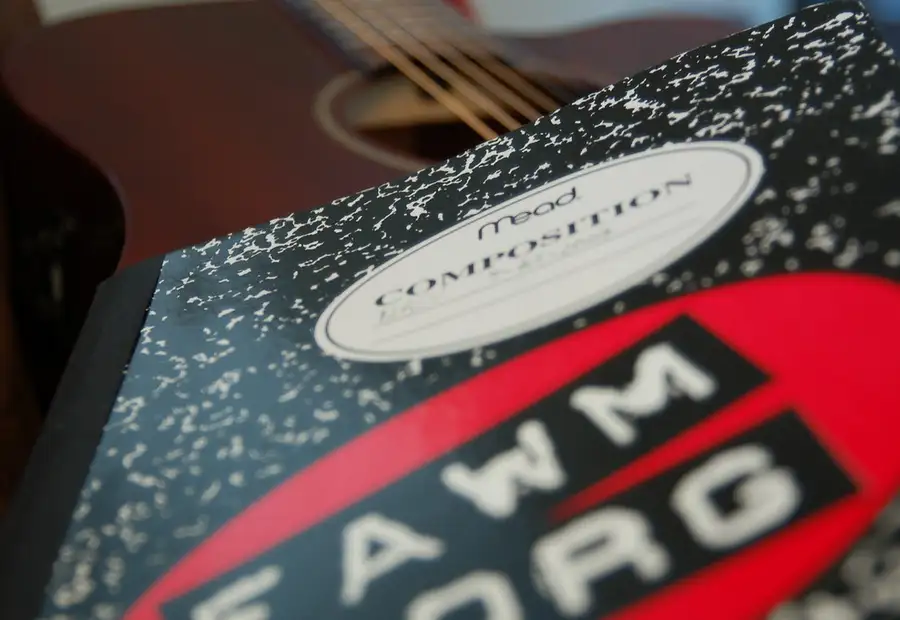 song lyrics notebook guitar